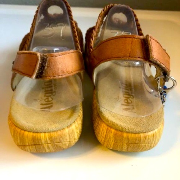 NWT ALEGRIA Jena Cognac Leather Slingback Sandal 6.5 - Picture 7 of 10